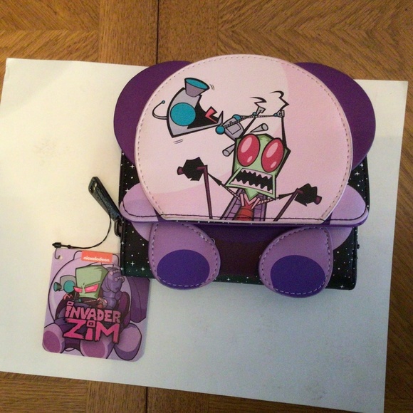 Nickelodeon Invader Zim Purple and Black Wallet - Picture 1 of 5